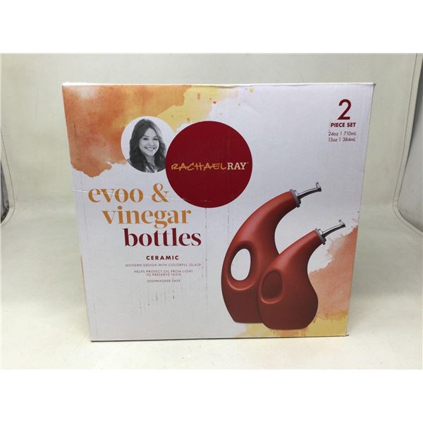 Rachel Ray evoo  Vinegar Ceramic Bottles