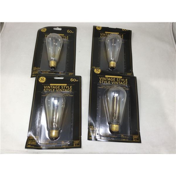 GE Vintage Style Bulbs (4 x 60w)