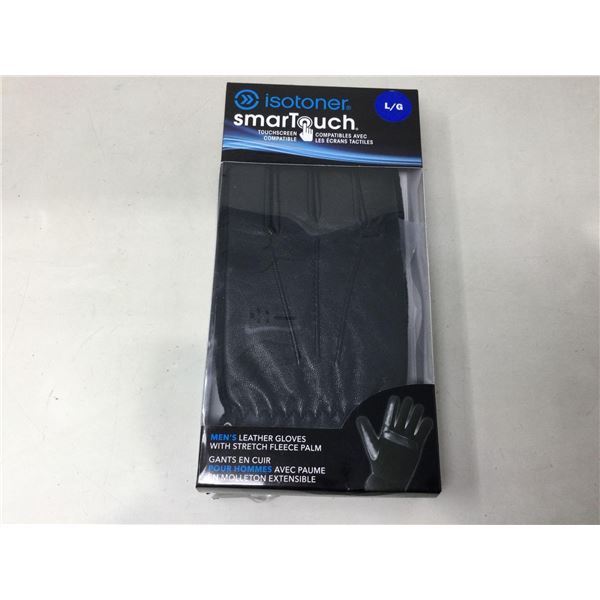 isotoner smarTouch Mens Leather Gloves (L)