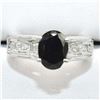 Image 1 : Silver Black Spinel(1.8ct) Rhodium Plated Ring (~weight 5.05g), Suggested Retail Value $250 (Estimat