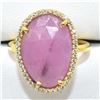 Image 1 : Gpss Ruby Cz(8.1ct) Rhodium Plated Ring (~weight 5.3g), Suggested Retail Value $300 (Estimated Selli