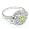 Image 3 : Silver Peridot Cz(1.8ct) Rhodium Plated Ring (~weight 4.05g), Suggested Retail Value $200 (Estimated