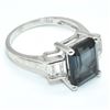 Image 3 : Silver London Blue Topaz(4.5ct) Rhodium Plated Ring (~weight 3.65g), Suggested Retail Value $300 (Es