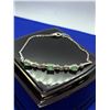 Image 1 : Ladies NEW Oval  Pear Cut natural Emerald Gemstones 4.66Ct Bracelet set in stamped 925 Silver, with 