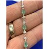 Image 2 : Ladies NEW Oval  Pear Cut natural Emerald Gemstones 4.66Ct Bracelet set in stamped 925 Silver, with 