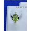 Image 2 : Ladies 14 K Gold Peridot Gemstone Earring Set 1.90 Carat with Certificate Value $ 1650.00