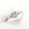 Image 1 : 10K White Gold Diamond(0.37ct) Claw Set, 3 Stone (I1,G-H) Ring (~Size 6.25), Made in Canada, Apprais