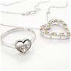 Image 4 : Silver Natural Citrine Cubic Zirconia Heart Shaped Ring And Necklace Set, Suggested Retail Value $24