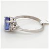 Image 5 : 10K White Gold Tanzanite(1.2ct) Diamond(0.18ct) Claw Set, 1 Very Intense Blue With Purplish Overtone