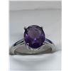 Image 2 : Ladies Oval Cut Amethyst Style Gemstone Silver Ring