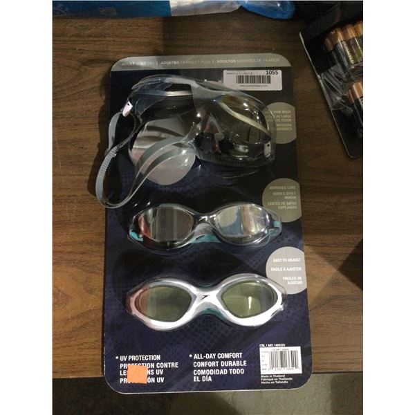 Speedo Wide View Adult Goggles 3-PackÂ 