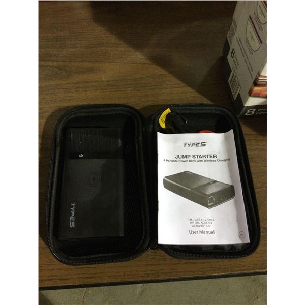 Type S Jump Starter and Portable Power BankÂ 