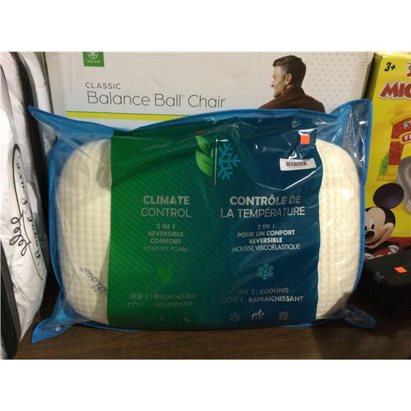 Climate Control 2-in-1 Reversible Memory Foam Pillow