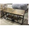 Image 1 : 2-Piece Wooden/Metal End Table Set (20.5in x 18.5in x 21in H)