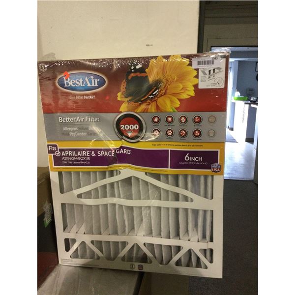 BestAir A201-SGM-BOX-11R AC Furnace Air Filter, 20 x 25 x 6, MERV 11, with Cardboard Frame