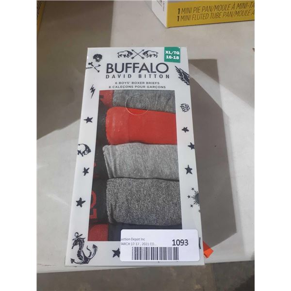 David Bitton Buffalo 6 Boys Boxer Briefs XLÂ 