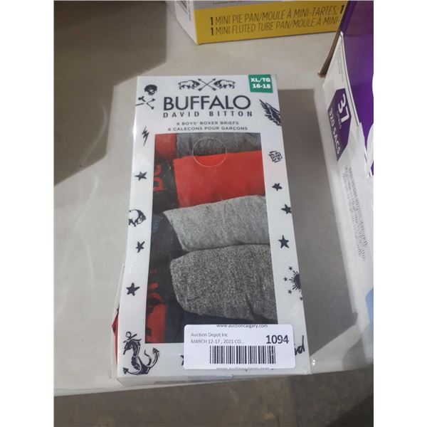 David Bitton Buffalo 6 Boys Boxer Briefs XL