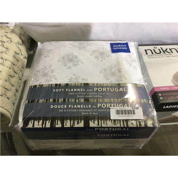 Portugal Queen Size Soft Flannel Sheet SetÂ 