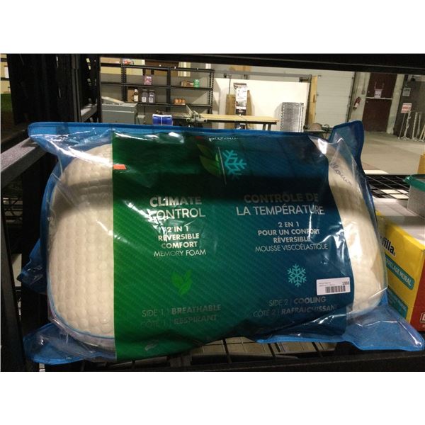Climate Control Reversible Memory Foam Pillow