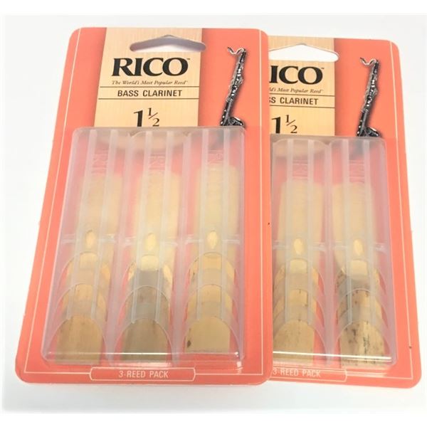 Reeds - SIX Rico 1 1/2 Bass Clarinet