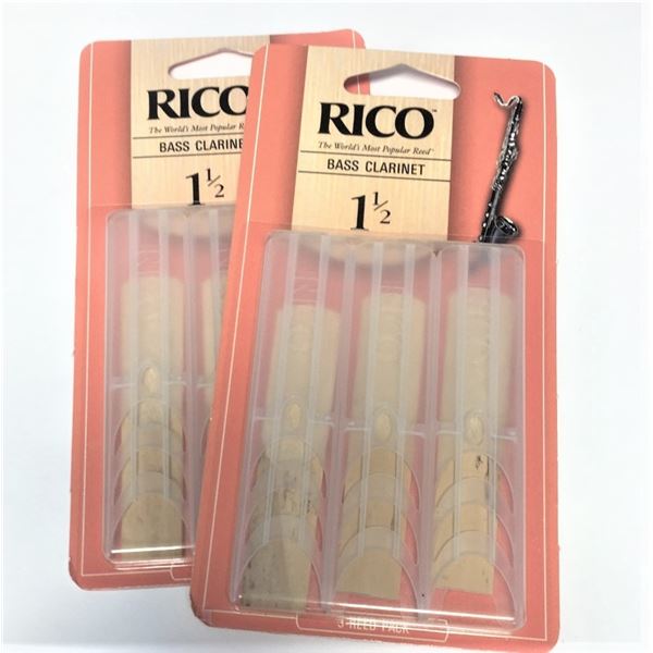 Reeds -  SIX RICO 1 1/2   Bflat Clarinet