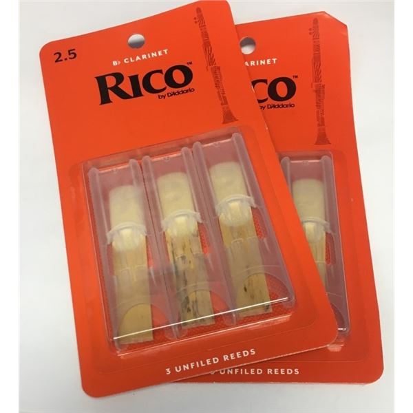 Reeds-  SIX RICO  2.5  Bflat Clarinet