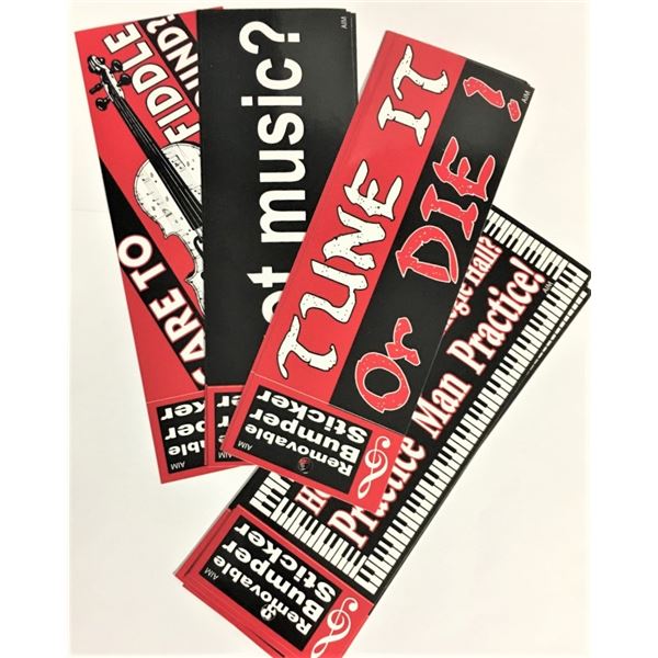 Thirteen Music Themed Bumper Stickers