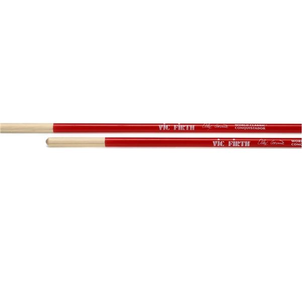 Vic Firth World Classic Timbale Sticks - Alex Acuna - Conquistador Red