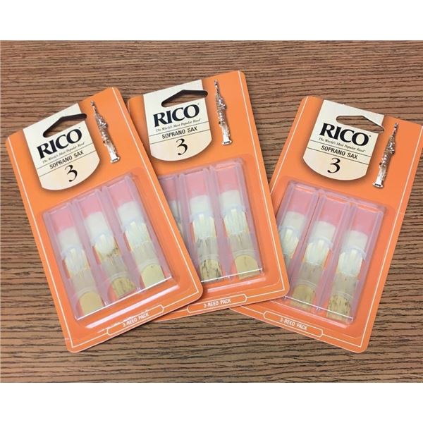 Reeds - NINE Rico 3.0 Soprano Sax