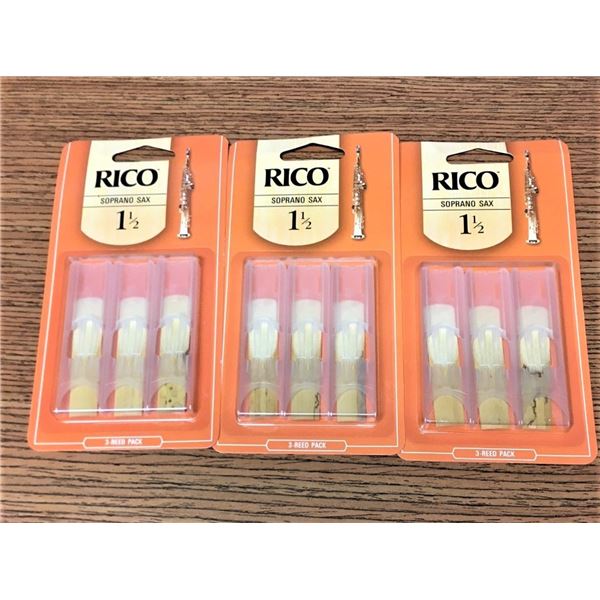 Reeds - NINE Rico 1.5 Soprano  Sax