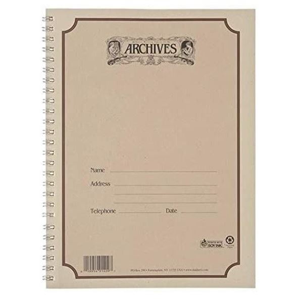 Archives Spiral Bound Manuscript Paper Book, 12 Stave, 48 double sided pages (96 pages to write on)