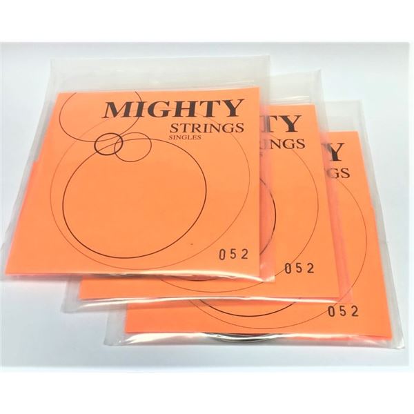 THREE Mighty Strings Guitar Strings 052