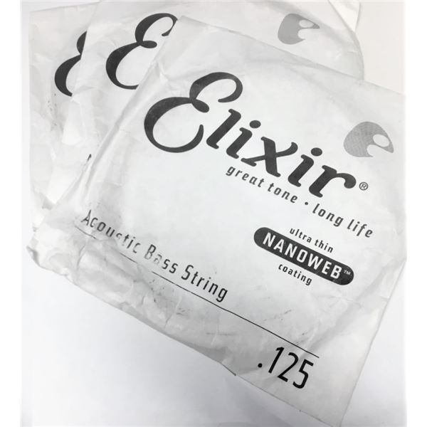 Elixir Strings - Acoustic Guitar String NANOWEB Coating 0.125    QUANTITY OF THREE STRINGS