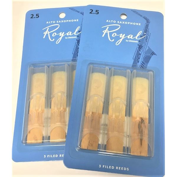 SIX Royal Alto Sax Reeds 2.5