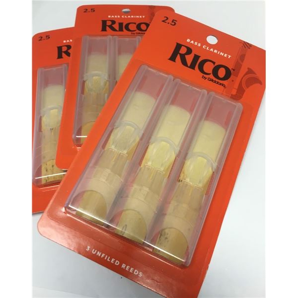 NINE Rico Bass Clarinet Reeds 2.5