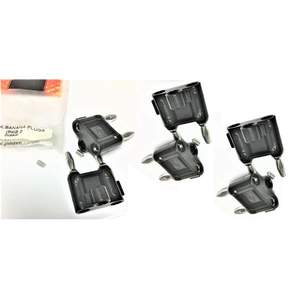 SIX Peavey Banana Plugs - Black