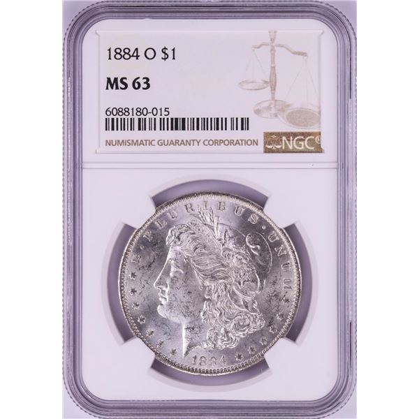 1884-O $1 Morgan Silver Dollar Coin NGC MS63