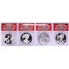Image 1 : 2013-W $1 American Silver Eagle (4) Coin 75th Anniversary Set ANACS PR70/SP70/EU70