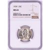 Image 1 : 1939 Washington Quarter Coin NGC MS65