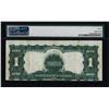 Image 1 : 1899 $1 Black Eagle Silver Certificate Note Misaligned Back Print ERROR PMG VF20