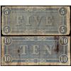 Image 2 : Lot of 1864 $5 & $10 Confederate States of America Notes