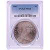 Image 1 : 1887 $1 Morgan Silver Dollar Coin PCGS MS64 Nice Toning
