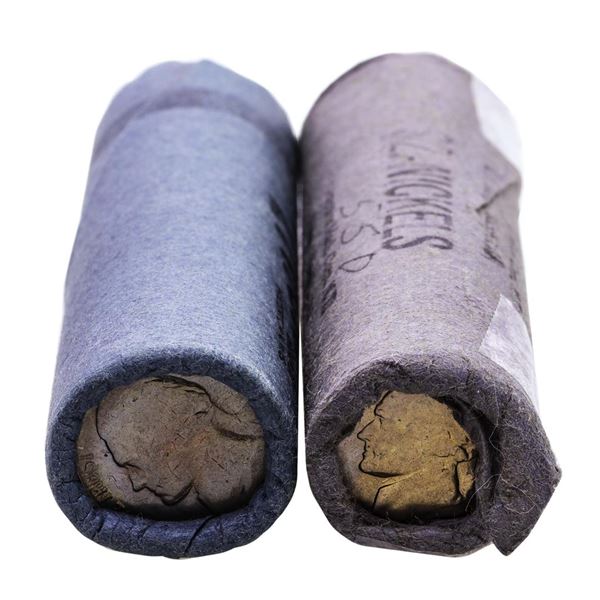 Lot of 1955 & 1955-D Rolls of (40) Brilliant Uncirculated Jefferson Nickel Coins