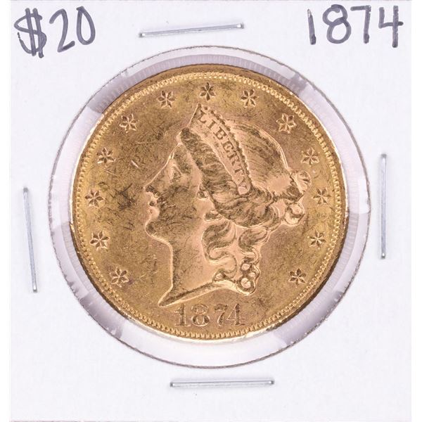 1874 $20 Liberty Head Double Eagle Gold Coin