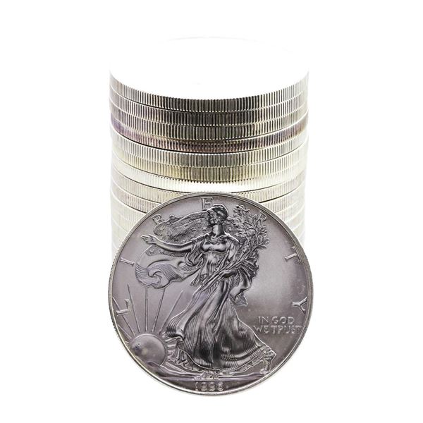 Roll of (20) Brilliant Uncirculated 1996 $1 American Silver Eagle Coins