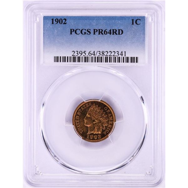 1902 Indian Head Cent Coin PCGS PR64RD