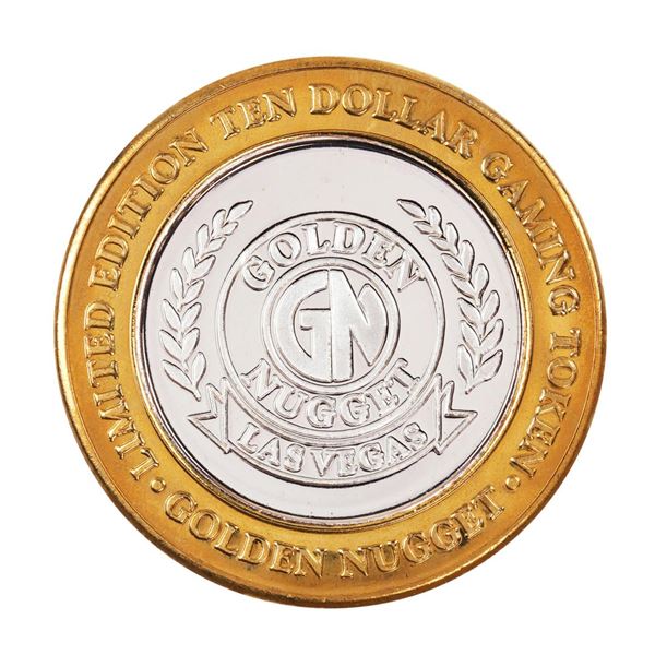 .999 Silver Golden Nugget Las Vegas, Nevada $10 Limited Edition Casino Gaming Token