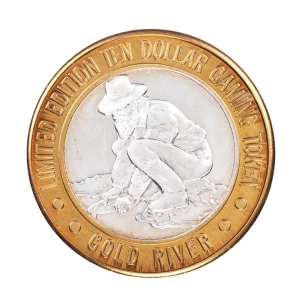 .999 Fine Silver Gold River Laughlin, Nevada $10 Limited Edition Gaming Token