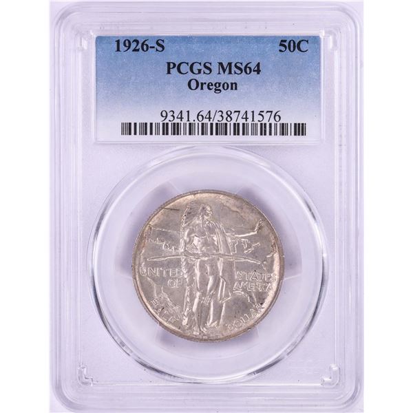 1926-S Oregon Trail Memorial Commemorative Half Dollar Coin PCGS MS64
