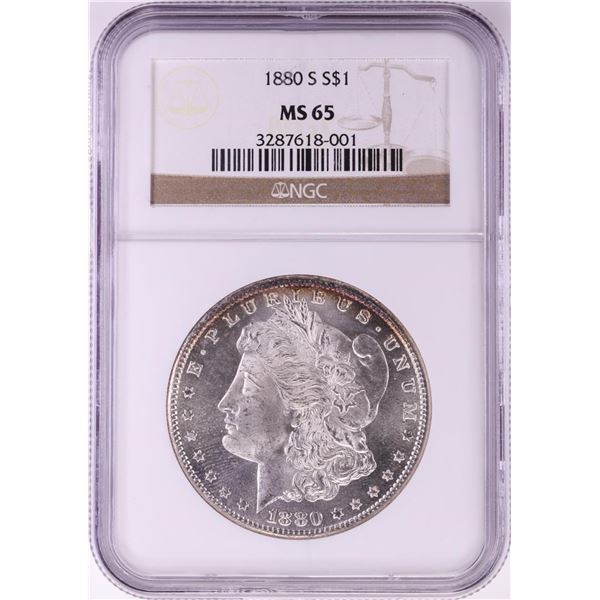 1880-S $1 Morgan Silver Dollar Coin NGC MS65